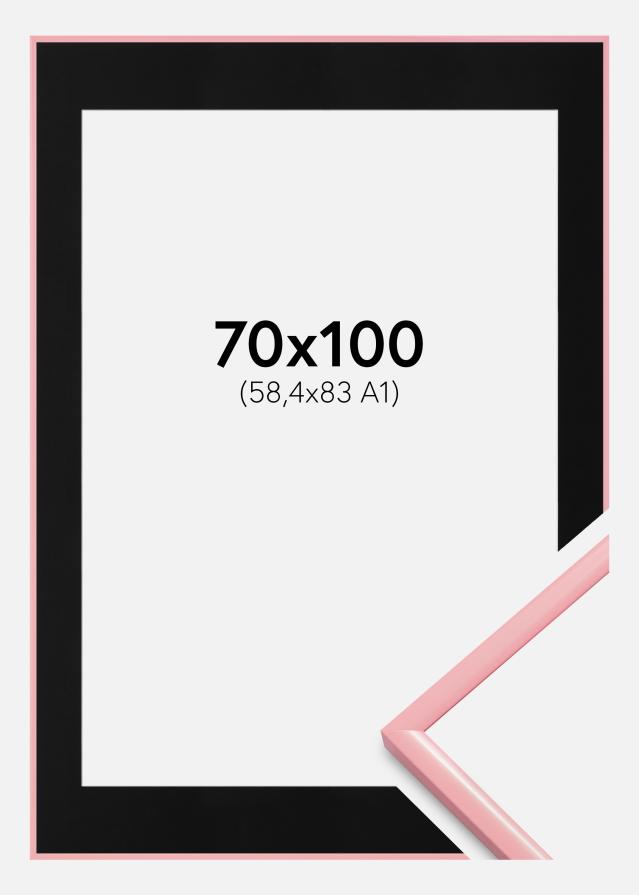 Kehys New Lifestyle Roosa 70x100 cm - Passepartout Musta 59,4x84 cm (A1)