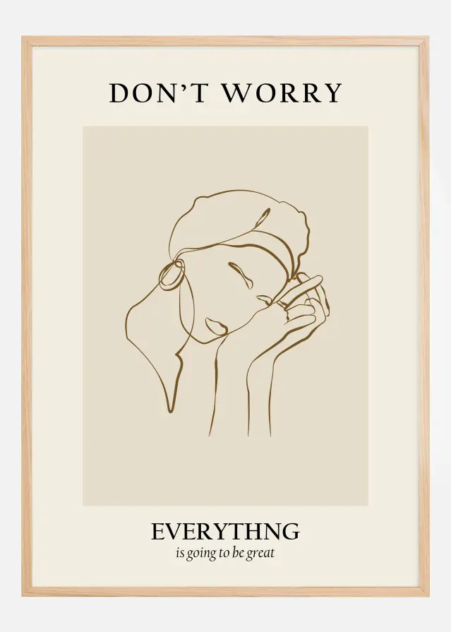 Modern line portrait Juliste