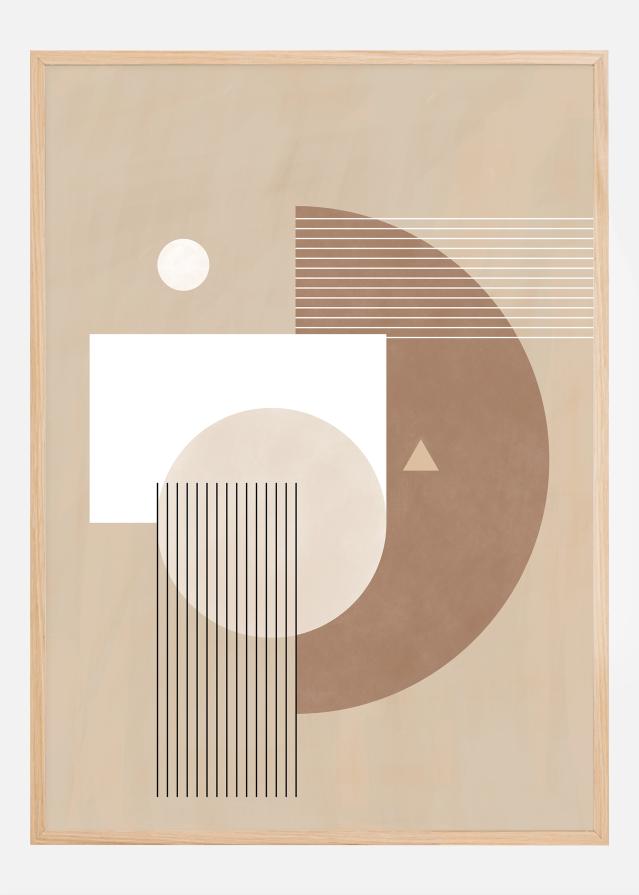 Neutral Semicircles Poster No.1 Juliste