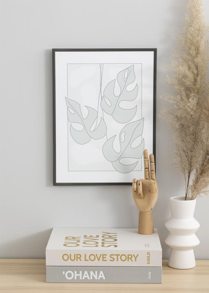 Kehys New Lifestyle Tummanharmaa 30x40 cm - Paspatuuri Musta 21x29,7 cm