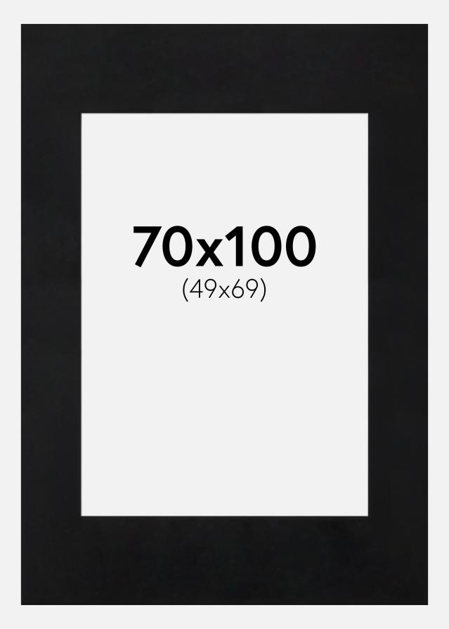 Paspatuuri Musta Standard (Valkoinen keskus) 70x100 cm (49x69)