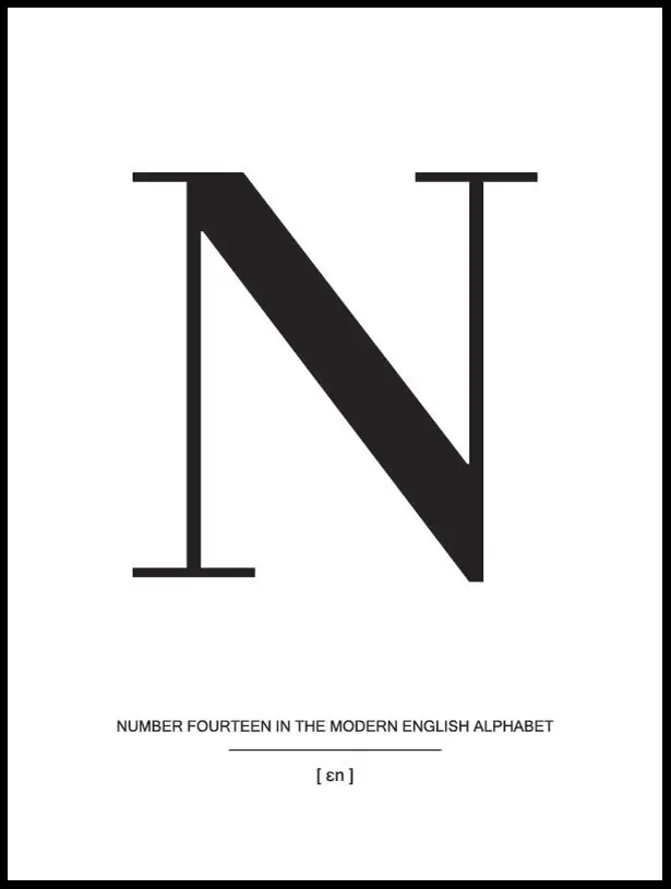 Letter N Juliste