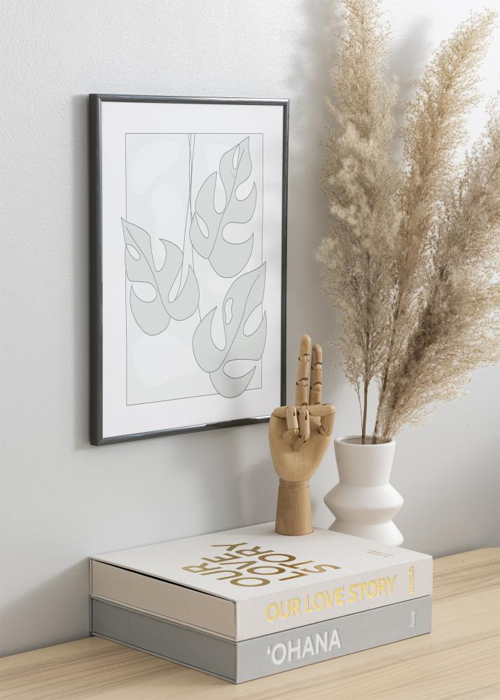 Kehys New Lifestyle Tummanharmaa 30x40 cm - Paspatuuri Musta 21x29,7 cm