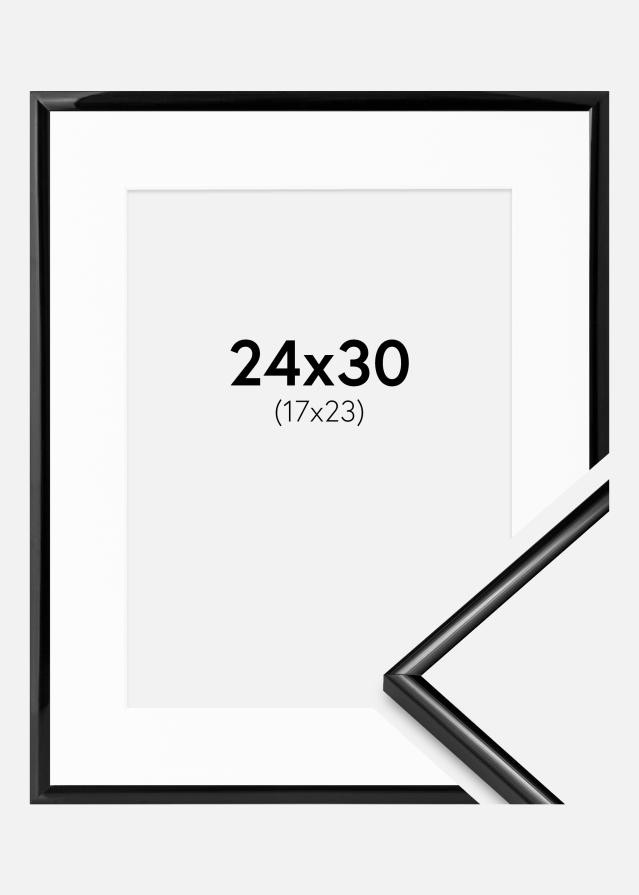 Kehys Scandi Musta 24x30 cm - Passepartout Valkoinen 18x24 cm
