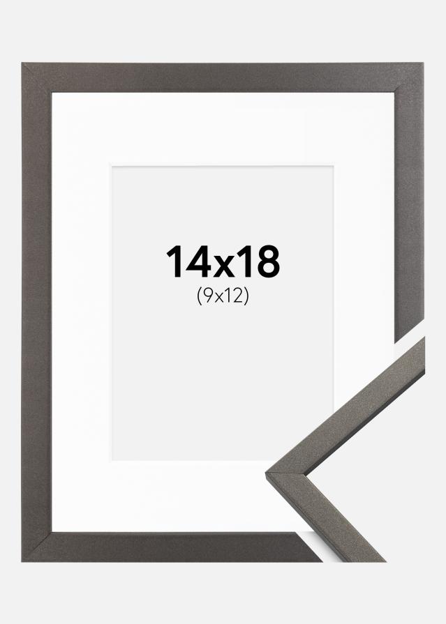 Kehys Edsbyn Grafiitti 14x18 cm - Passepartout Valkoinen 10x13 cm