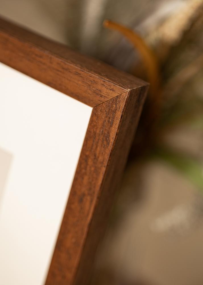 Kehys Hermes Teak 60x90 cm - Passepartout Valkoista 50x75 cm