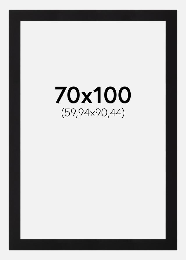 Paspatuuri Musta Standard (Valkoinen Keskus) 70x100 cm (59,94x90,44)