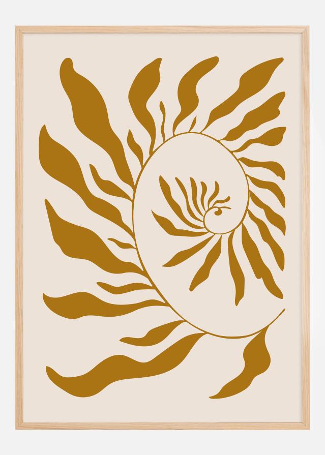 Flower Art Brown Juliste