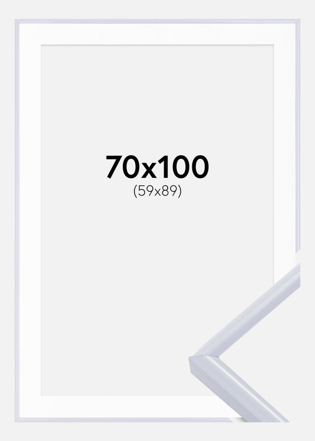 Kehys Victoria Valkoinen 70x100 cm - Passepartout Valkoinen 60x90 cm