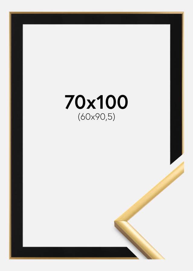 Kehys New Lifestyle Shiny Gold 70x100 cm - Passepartout Musta 61x91,5 cm