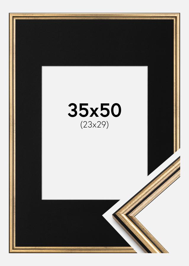 Kehys Horndal Kulta 35x50 cm - Paspatuuri Musta 24x30 cm