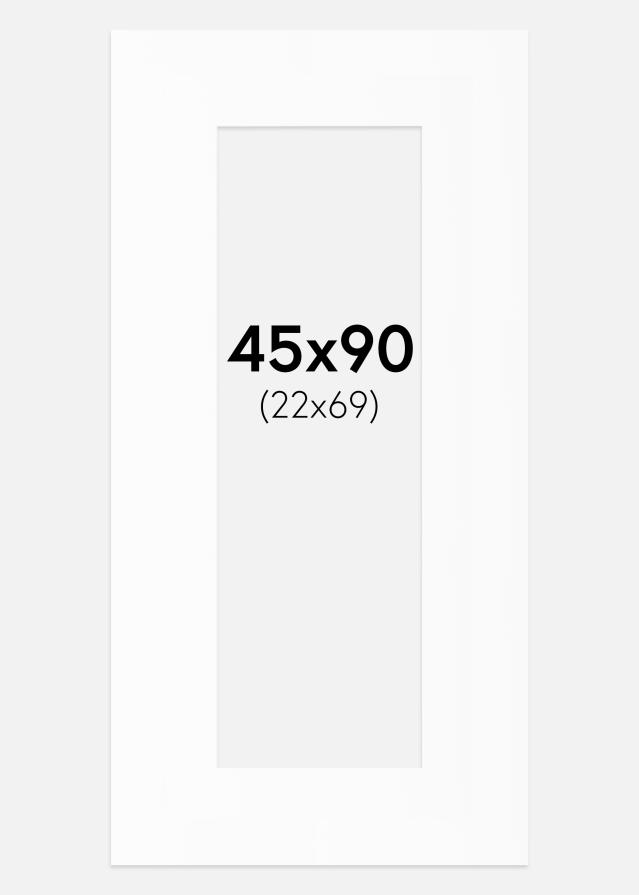 Passepartout Valkoinen Standard (Valkoinen keskus) 45x90 cm (22x69)