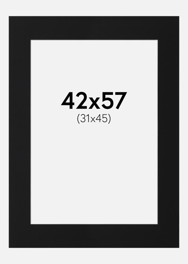 Paspatuuri Musta Standard (Valkoinen keskus) 42x57 cm (31x45)