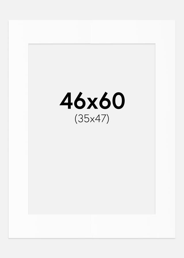 Passepartout Valkoinen Standard (Valkoinen keskus) 46x60 cm (35x47)