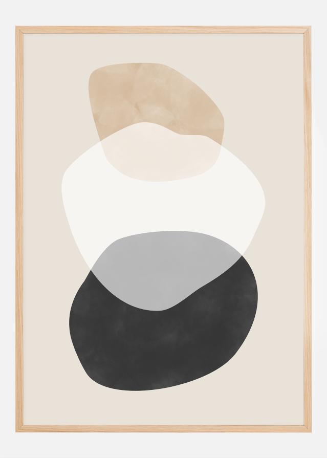 Beige Boho Shapes Artwork Juliste