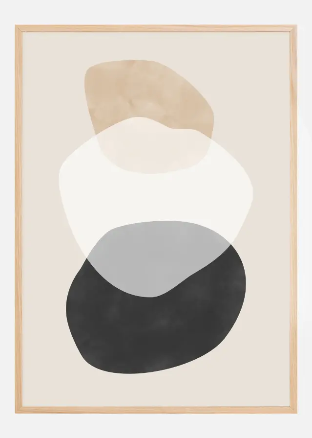 Beige Boho Shapes Artwork Juliste