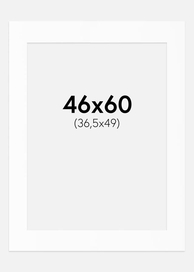 Passepartout Valkoinen Standard (Valkoinen keskus) 46x60 cm (36,5x49)