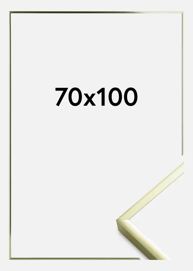 Kehys Poster Frame Aluminum Akryylilasi Gold 70x100 cm