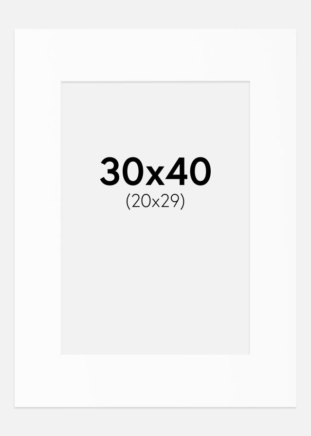 Paspatuuri Valkoinen Standard (Valkoinen keskus) 30x40 cm (20x29)