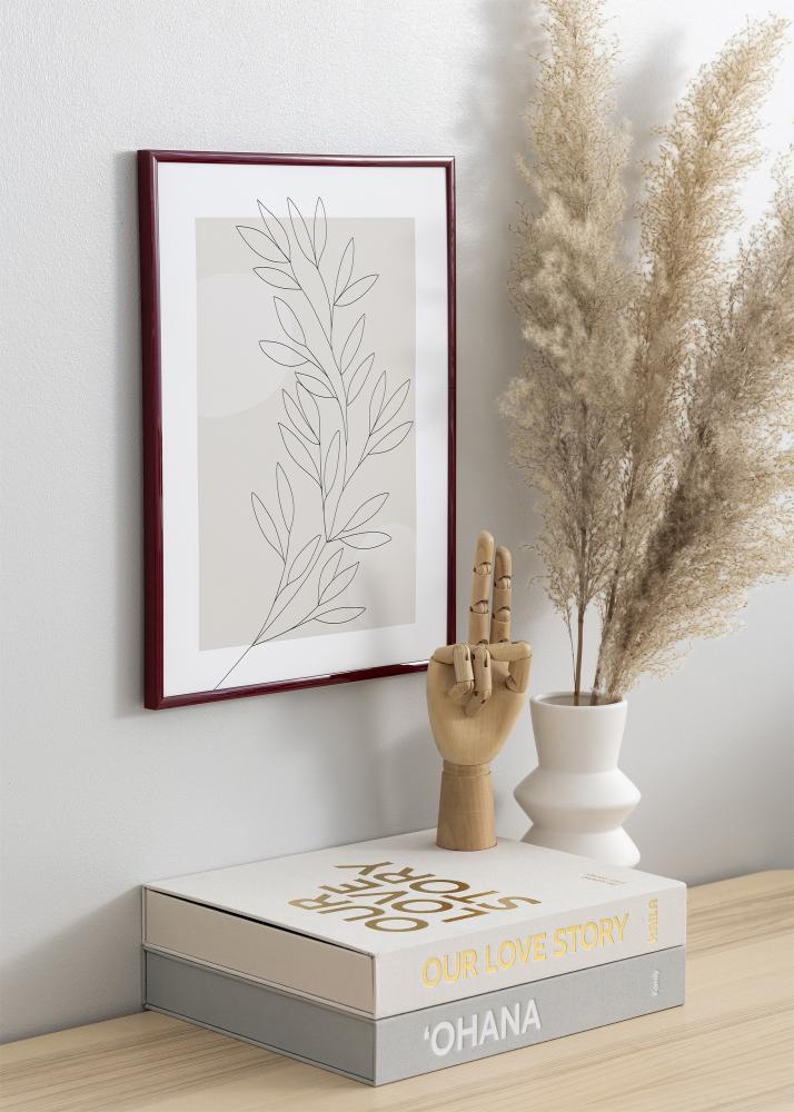 Kehys New Lifestyle Tummanpunainen 30x40 cm - Paspatuuri Musta 21x29,7 cm