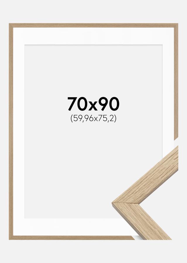 Kehys Stilren Tammi 70x90 cm - Passepartout Valkoinen 24x30 tuumaa