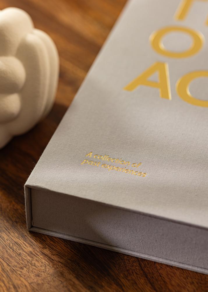 KAILA THROWBACK Grey - Coffee Table Photo Album (60 Mustaa sivua / 30 lehteä)