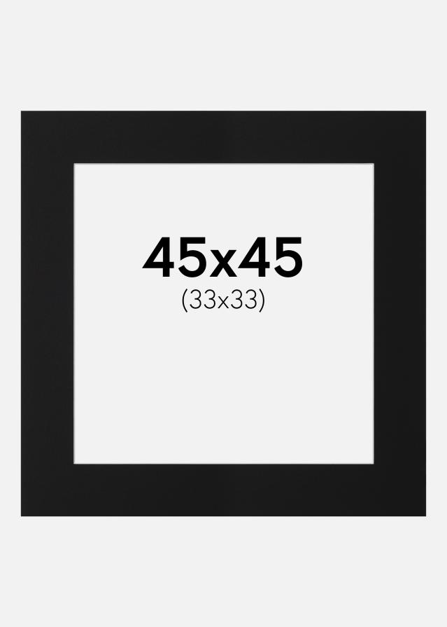 Paspatuuri Musta Standard (Valkoinen keskus) 45x45 cm (33x33)