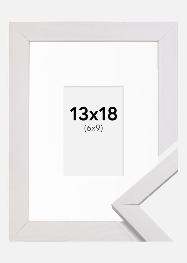 Kehys Stilren Valkoinen 13x18 cm - Passepartout Valkoinen 7x10 cm
