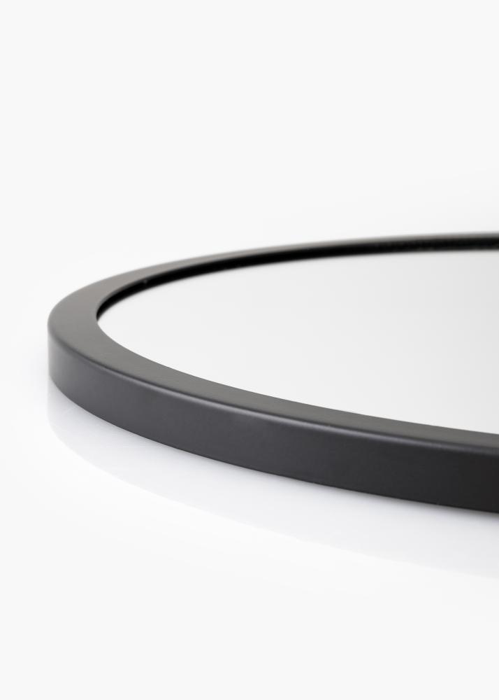 KAILA Pyöreä Peili Rope - Musta 30 cm Ø