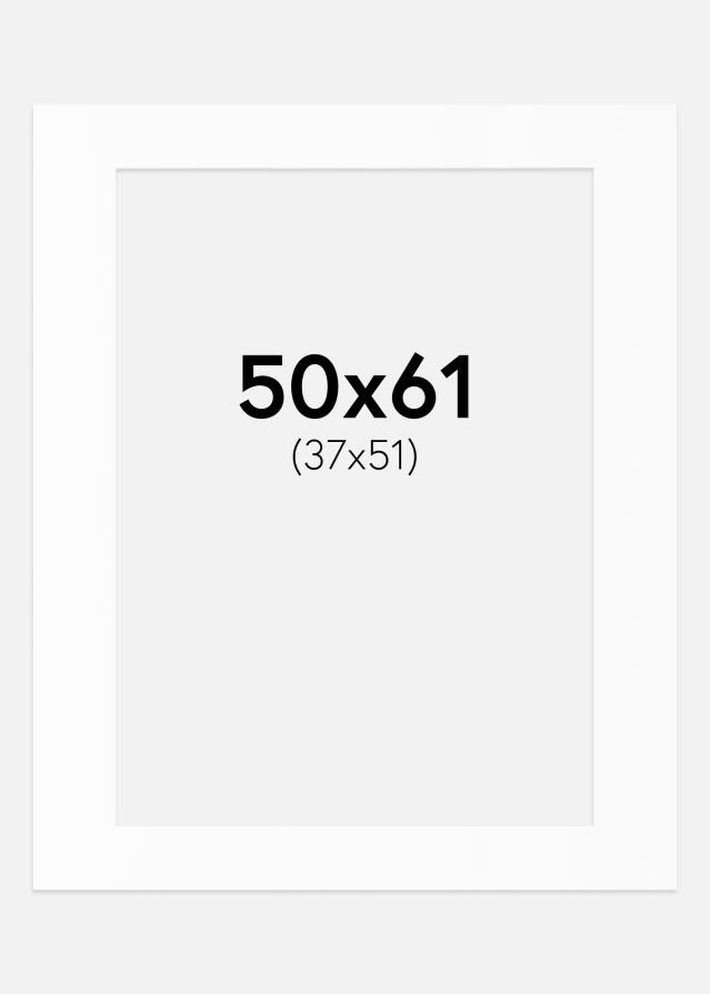 Passepartout Valkoinen Standard (Valkoinen keskus) 50x61 cm (37x51)