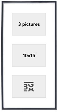 Tyylikäs musta kollaasikehys 3 kuvalle koossa 10x15 cm