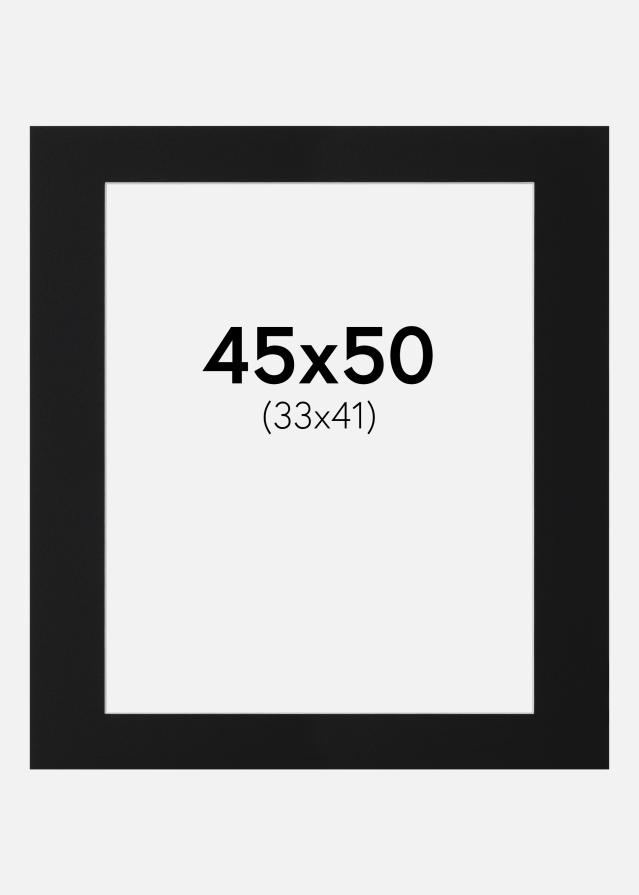 Paspatuuri Musta Standard (Valkoinen keskus) 45x50 cm (33x41)