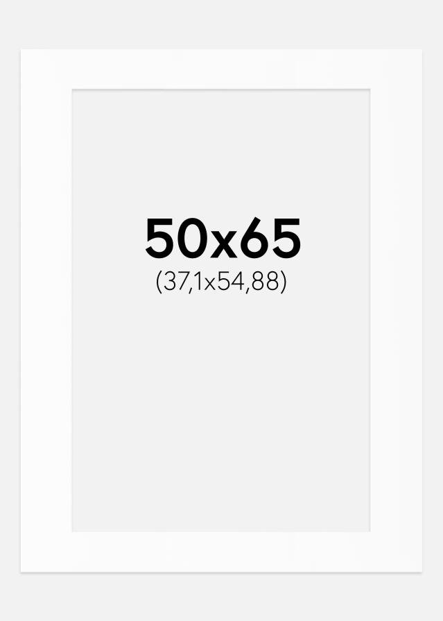 Passepartout Valkoinen Standard (Valkoinen keskus) 50x65 cm (37,1x54,88)