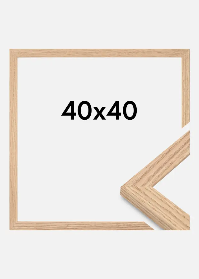Kehys Tidlös Akryylilasi Massiivinen Tammi 40x40 cm
