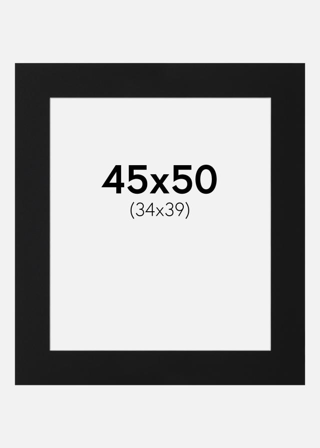 Paspatuuri Musta Standard (Valkoinen keskus) 45x50 cm (34x39)