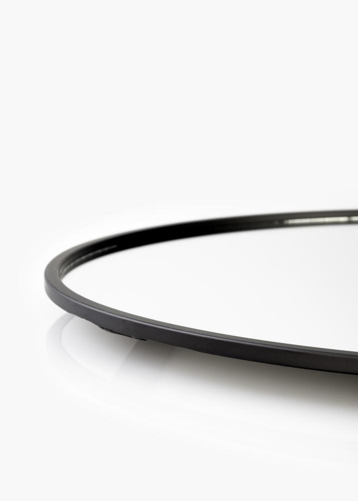 KAILA Pyöreä Peili hyllyllä - Musta 35x55 cm