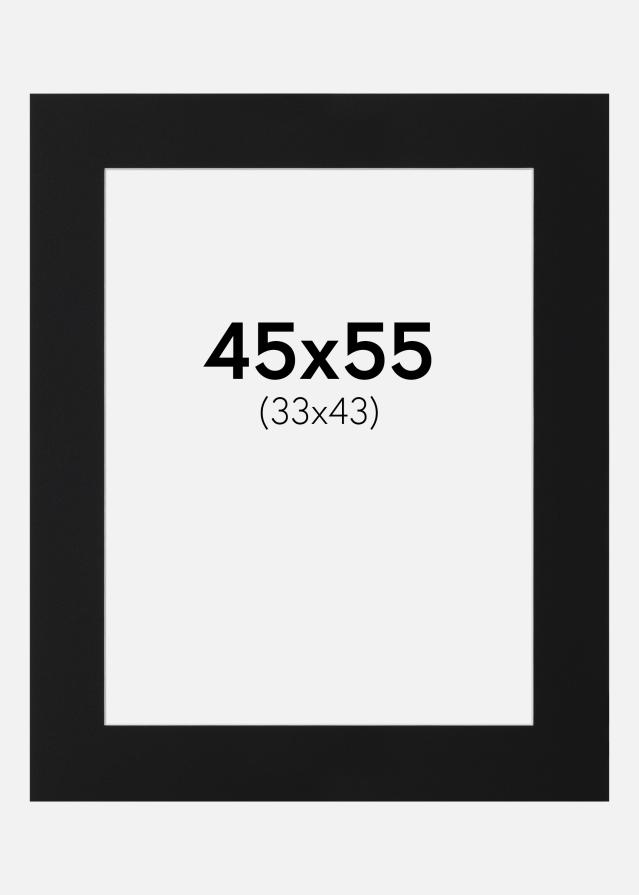 Paspatuuri Musta Standard (Valkoinen keskus) 45x55 cm (33x43)