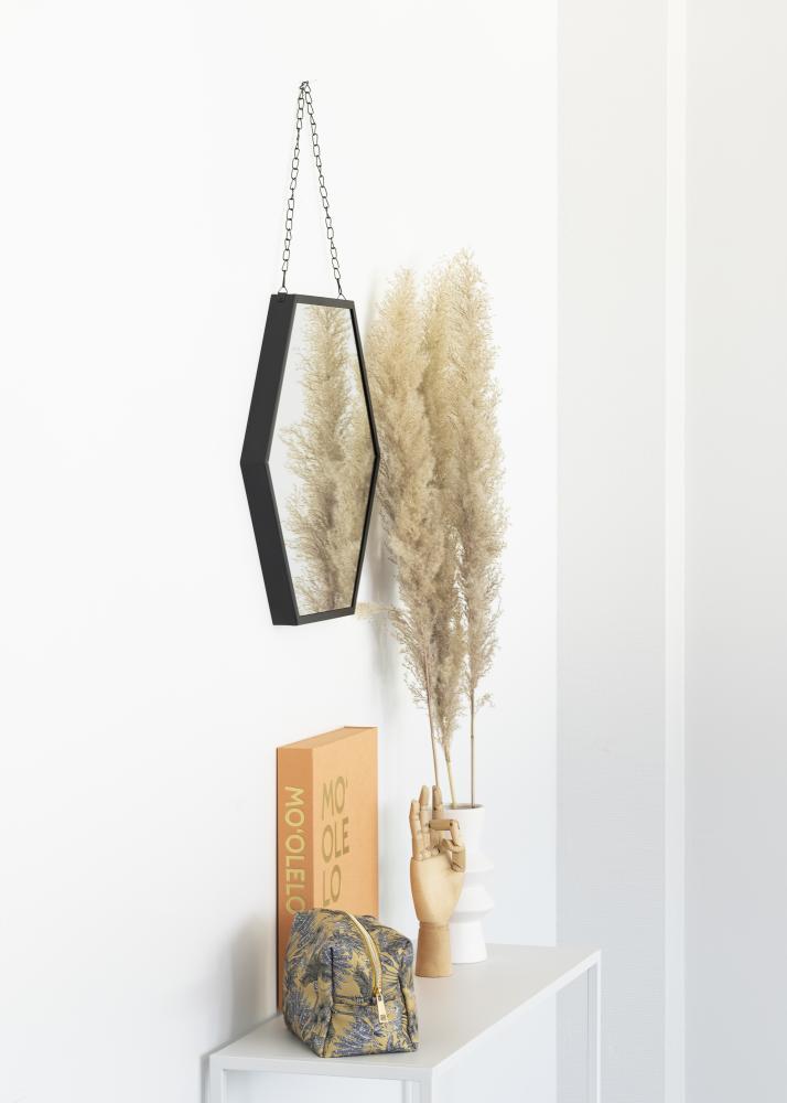 KAILA Peili Hex Chain - Musta 39x45 cm