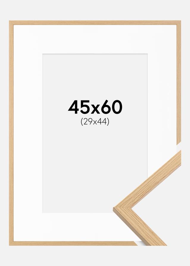 Kehys Galant Tammi 45x60 cm - Passepartout Valkoinen 30x45 cm