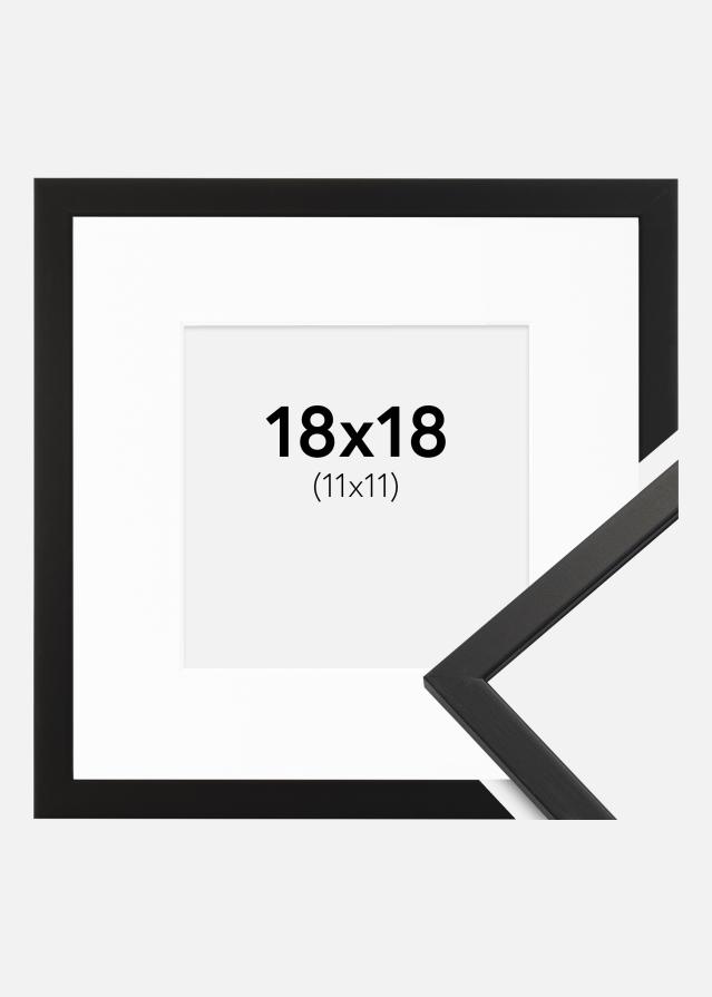Kehys Edsbyn Musta 18x18 cm - Passepartout Valkoinen 12x12 cm