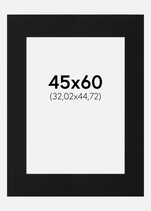 Paspatuuri Musta Standard (Valkoinen keskus) 45x60 cm (32,02x44,72)