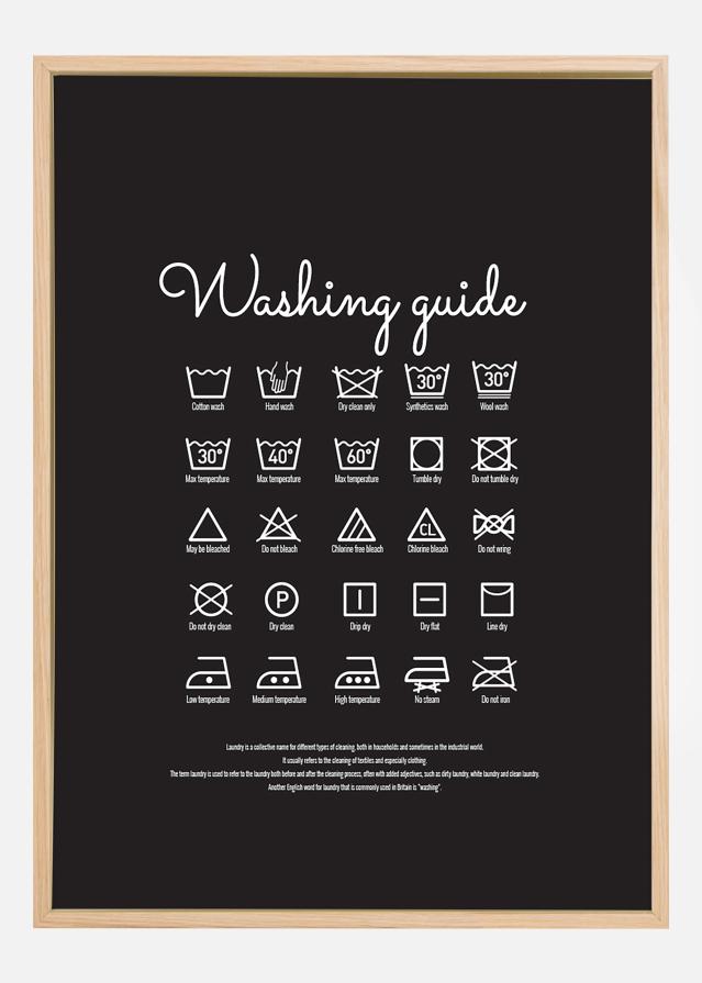 Washing guide - Black Juliste
