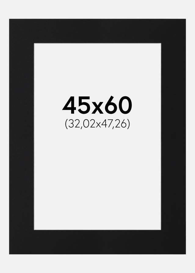 Paspatuuri Musta Standard (Valkoinen keskus) 45x60 cm (32,02x47,26)