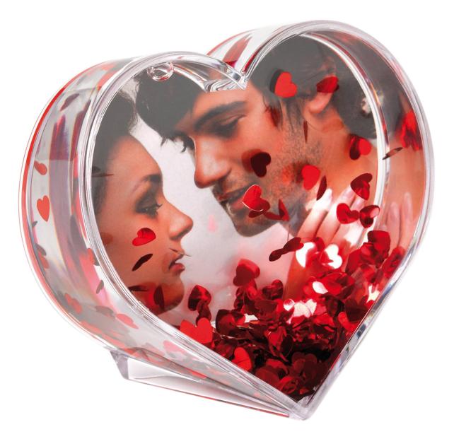 Glittersydän Love 9,6x4,7 cm