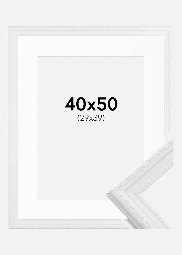 Kehys Abisko Valkoinen 40x50 cm - Passepartout Valkoinen 30x40 cm