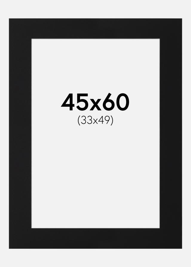 Paspatuuri Musta Standard (Valkoinen keskus) 45x60 cm (33x49)