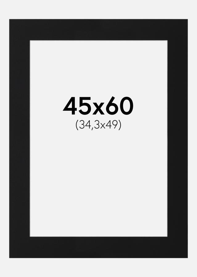 Paspatuuri Musta Standard (Valkoinen keskus) 45x60 cm (34,3x49)