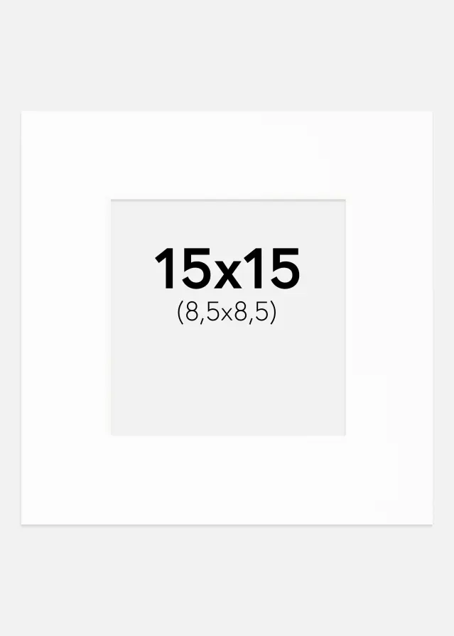 Paspatuuri Canson Valkoinen (Valkoinen keskus) 15x15 cm (8,5x8,5)