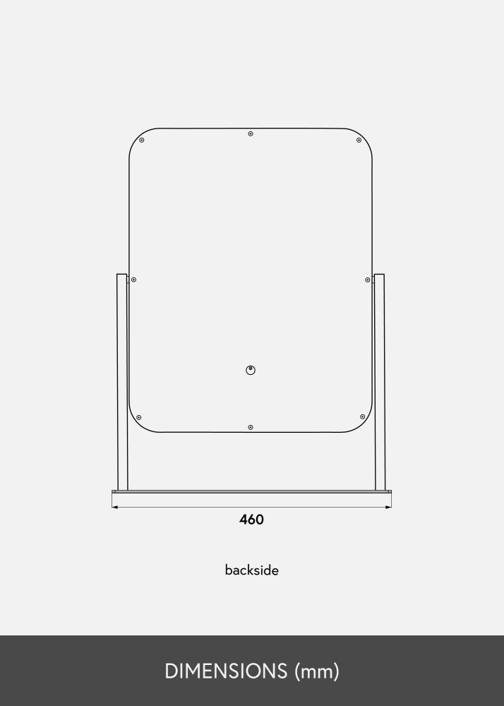 KAILA Meikkipeili III Musta - 45x60 cm