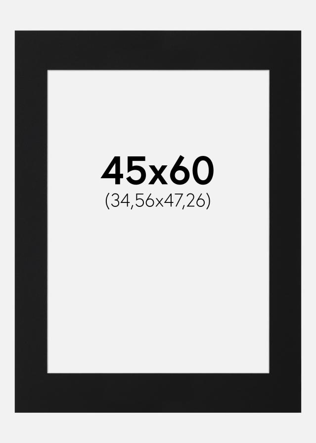 Paspatuuri Musta Standard (Valkoinen keskus) 45x60 cm (34,56x47,26)
